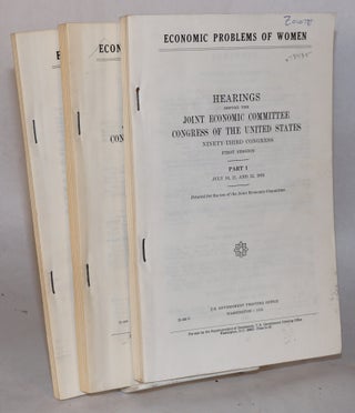 Cat.No: 78435 Economic problems of women,; hearings before the Joint economic committee...