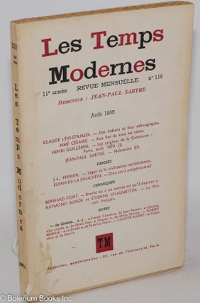 Cat.No: 78905 Aux iles de tous les vents in Les Temps Modernes, no. 116, Août 1955....