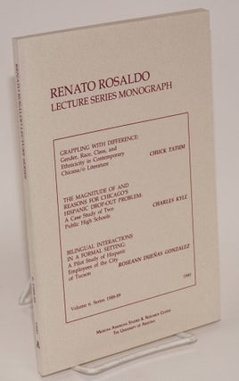 Cat.No: 79142 Renato Rosaldo lecture series monograph; vol. 6, series 1988-89. Ignacio M....