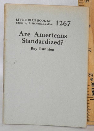 Cat.No: 79562 Are Americans standardized? Ray Runnion
