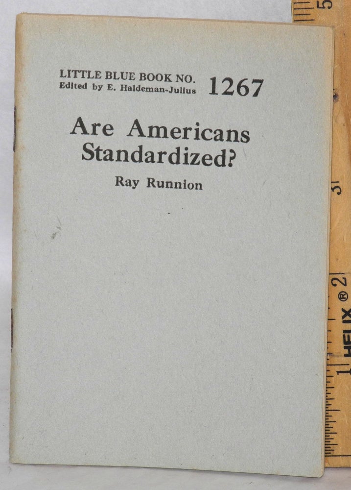 Cat.No: 79562 Are Americans standardized? Ray Runnion.