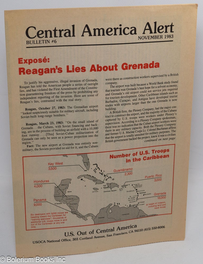 Cat.No: 80557 Central America alert: bulletin #6, November 1983