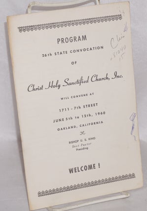 Cat.No: 81040 Program: 26th state convocation ... 1711 - 7th Street, June 5th to 12th,...
