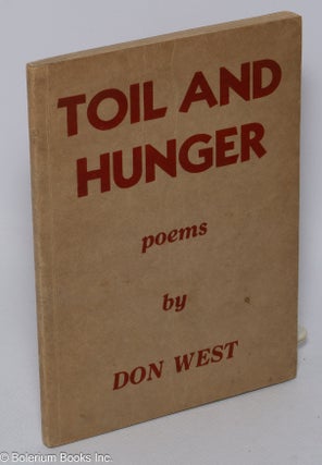 Toil and hunger; poems