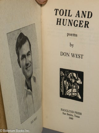 Toil and hunger; poems