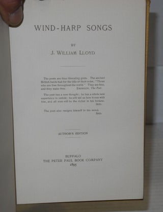 Wind-harp songs. Author's edition