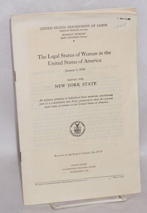 Cat.No: 82719 The legal status of women in the United States of America: report for New...