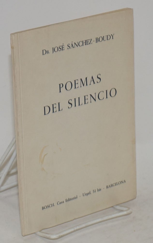 Cat.No: 83961 Poemas del silencio. José Sánchez-Boudy.