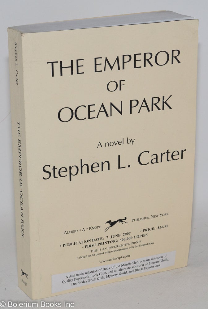 Cat.No: 84701 The emperor of Ocean Park. Stephen L. Carter.