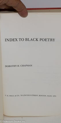 Index to black poetry