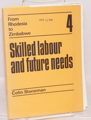 Cat.No: 85889 Skilled labour needs. Colin Stoneman