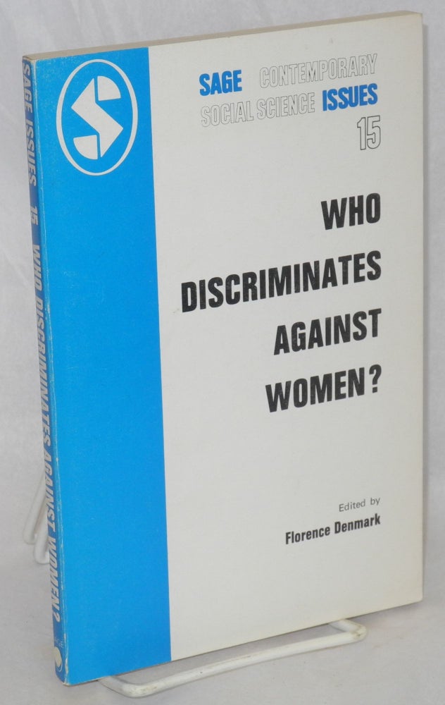 Cat.No: 88274 Who discriminates against women? Florence Denmark, ed.