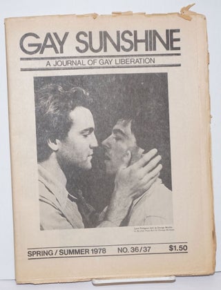 Cat.No: 88617 Gay Sunshine; a journal of gay liberation, #36/37 Spring/Summer 1978....