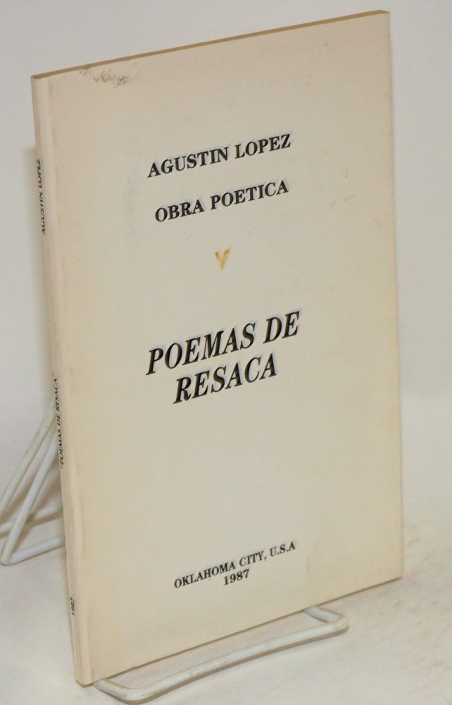 Cat.No: 89935 Poemas de Resaca. Augustin Lopez.