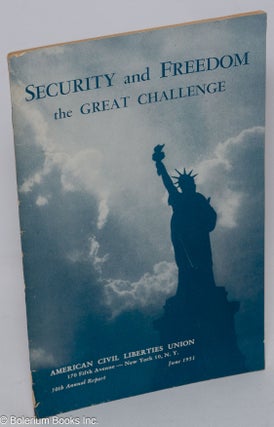 Cat.No: 90977 Security and freedom: the great challenge. Thirtieth annual report of the...