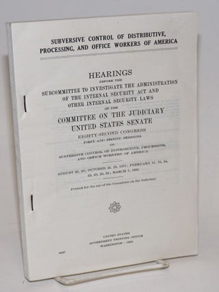 Cat.No: 91143 Subversive control of Distributive, Processing, and Office Workers of...