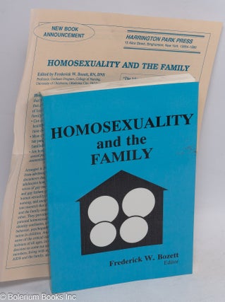 Cat.No: 9175 Homosexuality and the Family. Frederick W. Bozett