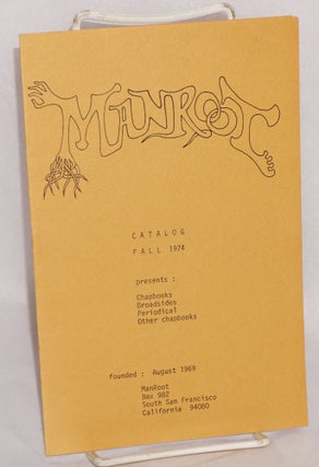 Cat.No: 93174 Manroot [Man-Root] catalog, fall 1974. Paul Mariah, Richard Tagett