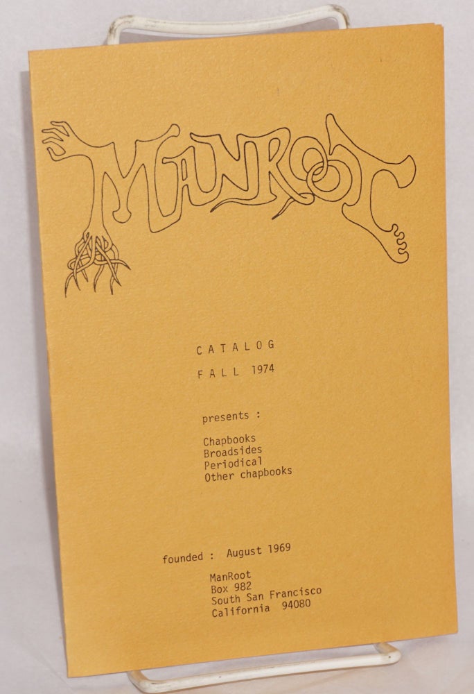 Cat.No: 93174 Manroot [Man-Root] catalog, fall 1974. Paul Mariah, Richard Tagett.