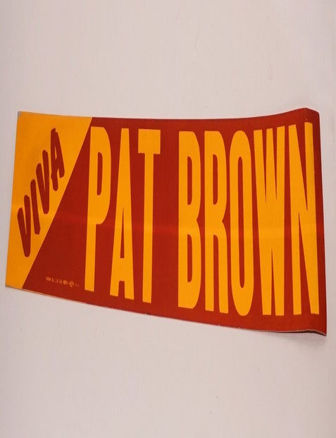 Cat.No: 93655 Viva Pat Brown [Bumper sticker]
