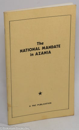Cat.No: 93871 The National Mandate in Azania