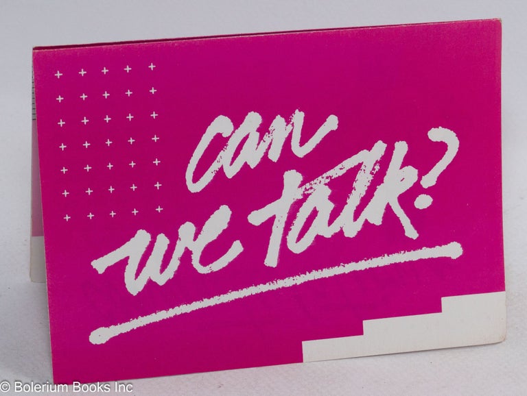 Cat.No: 93907 Can We Talk? [brochure]. Harvey Milk AIDS Education Fund.