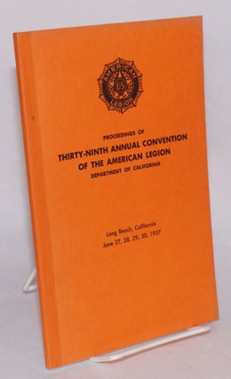 Cat.No: 95979 Proceedings of thirty-ninth annual convention of the American Legion,...