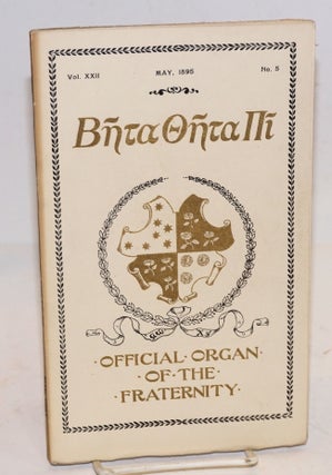 Cat.No: 97267 Beta theta pi, official organ of the fraternity vol. xxii, May 1895, no. 5...
