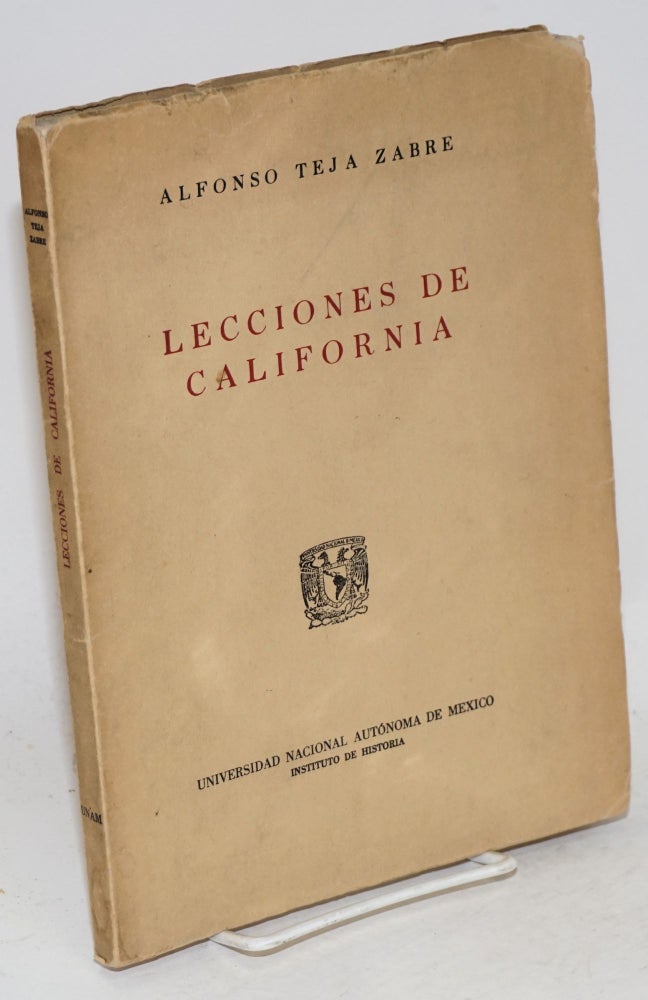 Cat.No: 9775 Lecciones de California. Alfonso Teja Zabre.