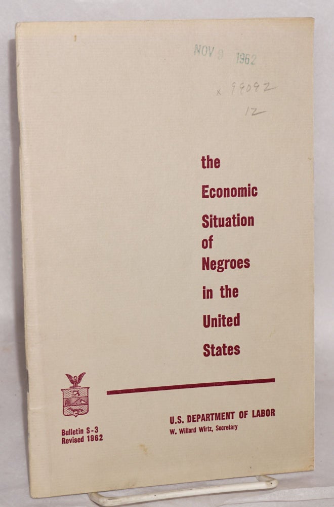 Cat.No: 99092 The economic situation of Negroes in the United States