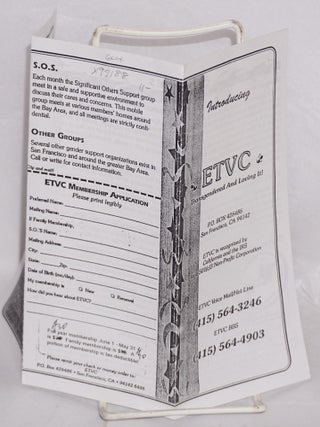 Cat.No: 99188 Introducing ETVC: transgendered and loving it! [brochure