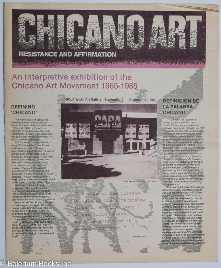 Cat.No: 99208 Chicano art: resistance and affirmation, an interpretive exhibition of the Chicano art movement, 1965-1985